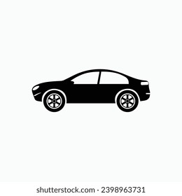Car silhouette vector isolated on white background