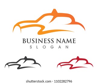 Car silhouette Vector template icons app