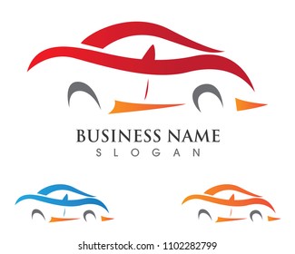 Car silhouette Vector template icons app
