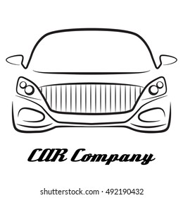 car silhouette vehicle auto dealer company logo icon