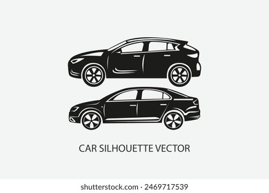 car silhouettes art vector design