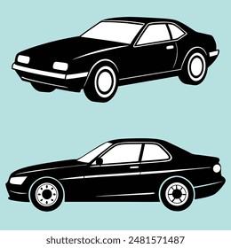 Car silhouettes art vector design. Car icon. Car icon on a white background. illustration. Silhouette of car vector illustration