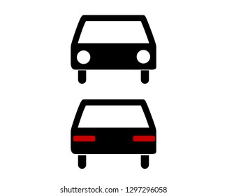 Car silhouettes on white background
