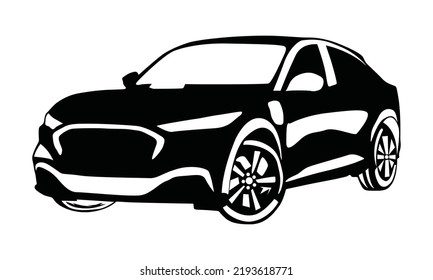 Car Silhouettes set vector, car icon and symbols