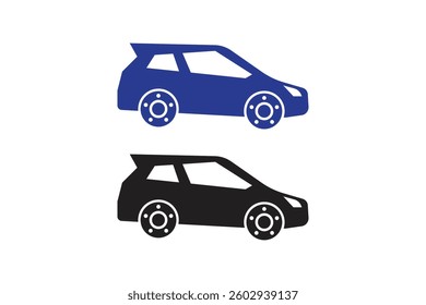 car silhouettes vector on white background