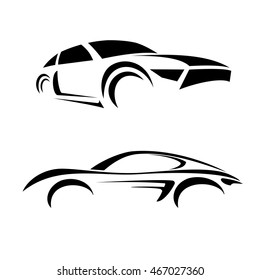 Car silhouettes.icons vector