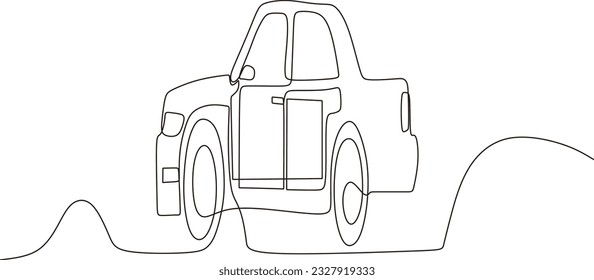 car simple continuous line drawing