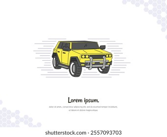 Car simple doodle flat vector art for wall decoration landscape. vector illustration simple image. collection of transportation cartoon illustrations. for room decoration, events, etc