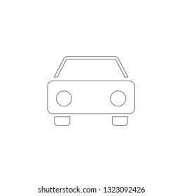 car. simple flat vector icon illustration. outline line symbol - editable stroke