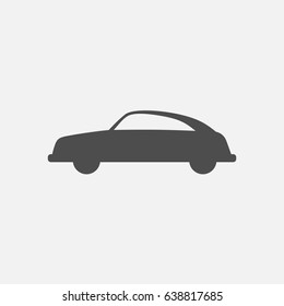 Car simple icon. Monochrome illustration.