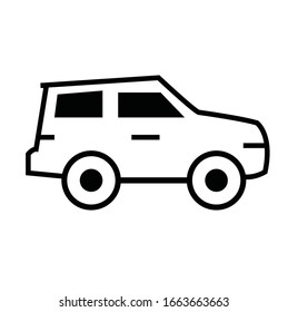 Car simple icon on white background. Vector illustration.