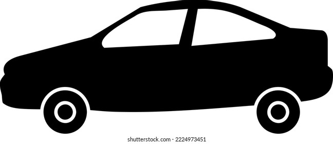 ilustración simple del coche sobre fondo blanco..eps
