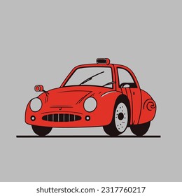car simple illustration, car vector illustration clip art