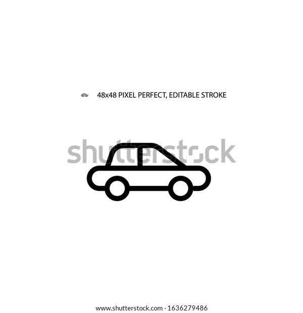 Car simple line icon vector\
illustration.Editable stroke. 48x48 Pixel\
Perfect.