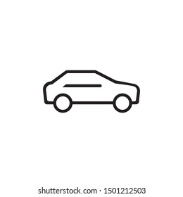 car simple outline design, black on white background, auto vector, eps