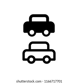 Car simple pictogram, automobile vector icon