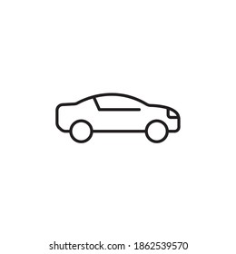 Car simple thin line icon vector illustration