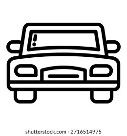 Colección simple del icono del Vector del coche