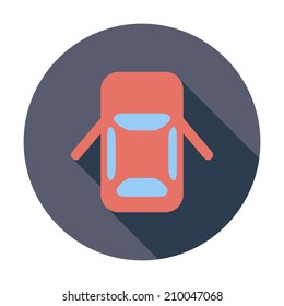 Car. Single flat color icon. Vector illustration.
