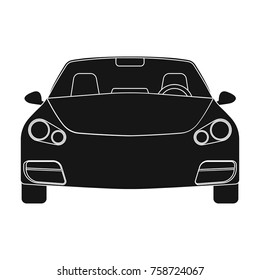 Car single icon in black style for design.Car maintenance station vector symbol stock illustration web.