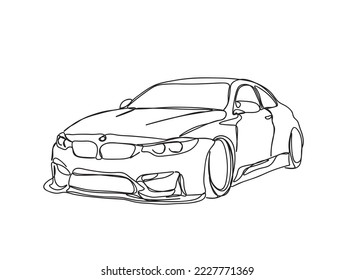 Dibujo de arte de una sola línea, ilustración vectorial mínima en blanco y negro. para Logo, decoración de pared