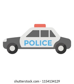 
Car with siren, emergency light and police written on it, this is cop vehicle 
