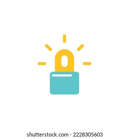 car siren icon vector image with white background