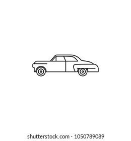 car of the sixties icon. Element of generation icon for mobile concept and web apps. Thin line  icon for website design and development, app development. Premium icon on white background