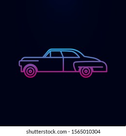 Car of the sixties nolan icon. Simple thin line, outline vector of generation icons for ui and ux, website or mobile application