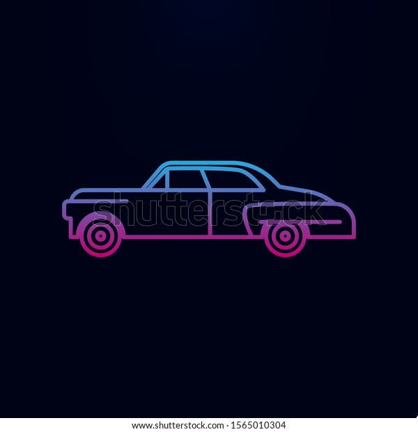 Car of the sixties nolan icon. Simple thin\
line, outline vector of generation icons for ui and ux, website or\
mobile application