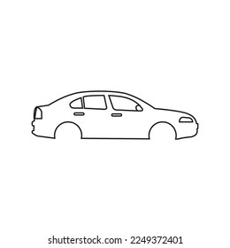 car skeleton icon vector illustration simple design
