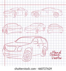 Car Sketch Illustration. Vector Eps. 10