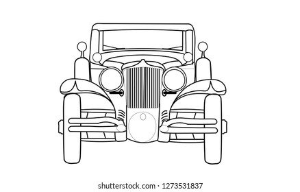 car sketch isolated