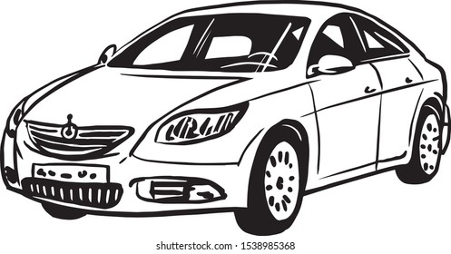 Car sketch vector design concept