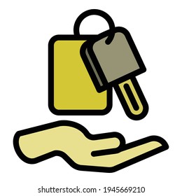 Car smart key icon. Outline Car smart key vector icon for web design isolated on white background