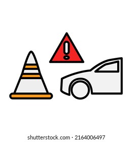 car smart sensor icon logo concept