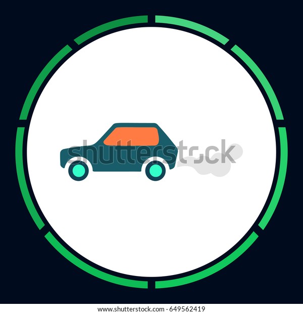 Car smoke Icon Vector. Flat\
simple pictogram on white background. Illustration symbol\
color
