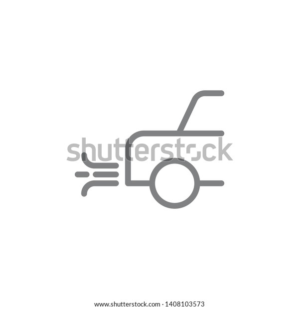 Car,\
smoke line vector icon. Element of pollution\
icon