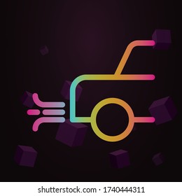 Car, smoke line vector nolan icon Simple thin line, outline vector of Pollution icons for ui and ux, website or mobile application