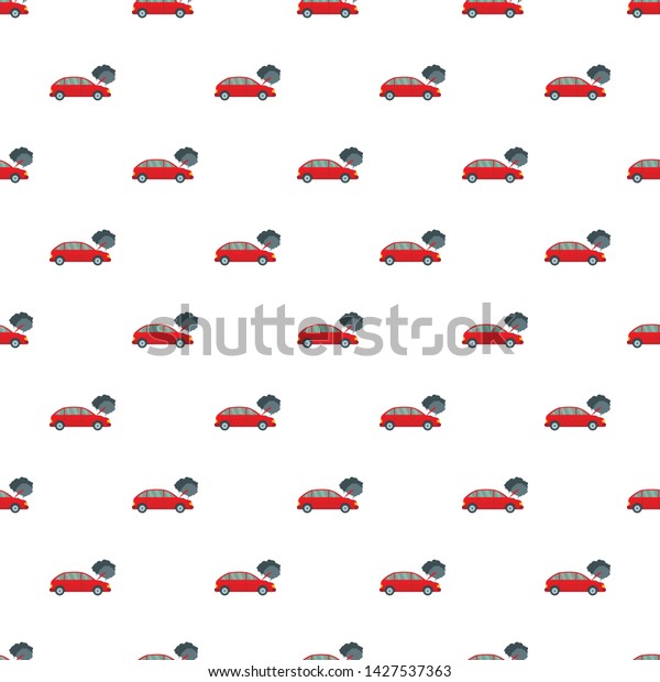 Car in smoke pattern seamless vector repeat for\
any web design