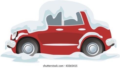 car in snow