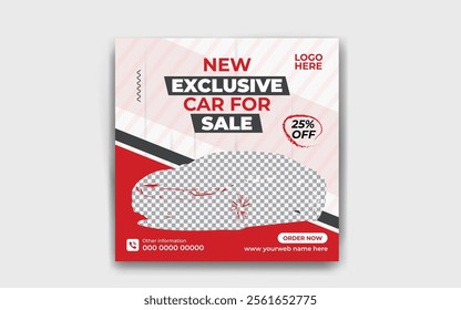 Car social media banner or Instagram post template