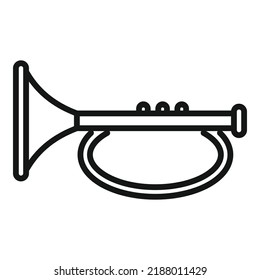 Car sound trumpet icon outline vector. Auto service. Motor repair