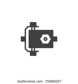 Car spare part icon vector, filled flat sign, solid pictogram isolated on white. Symbol, logo illustration.
