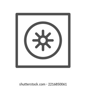 Car spare parts icon outline and linear vector.
