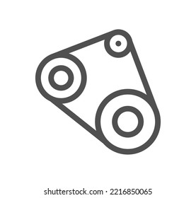 Car spare parts icon outline and linear vector.
