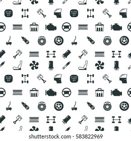 Car spare parts vector seamless pattern