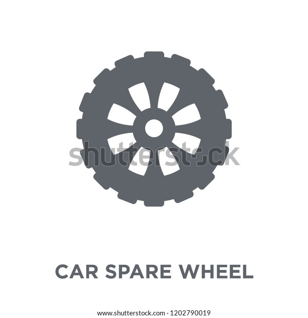 car spare wheel icon. car spare wheel design\
concept from Car parts collection. Simple element vector\
illustration on white\
background.