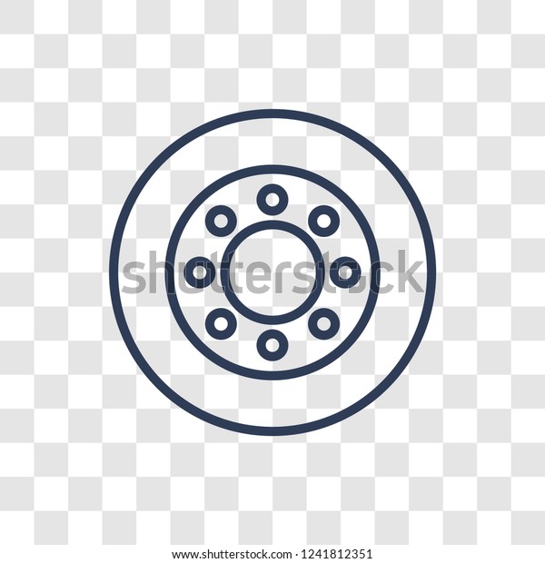 car\
spare wheel icon. Trendy linear car spare wheel logo concept on\
transparent background from car parts\
collection