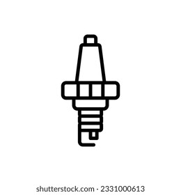 Car Spark Outline Icon Vector Illustration